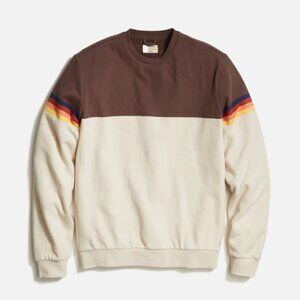 Marine Layer Brown/Cream Colorblock Sweatshirt